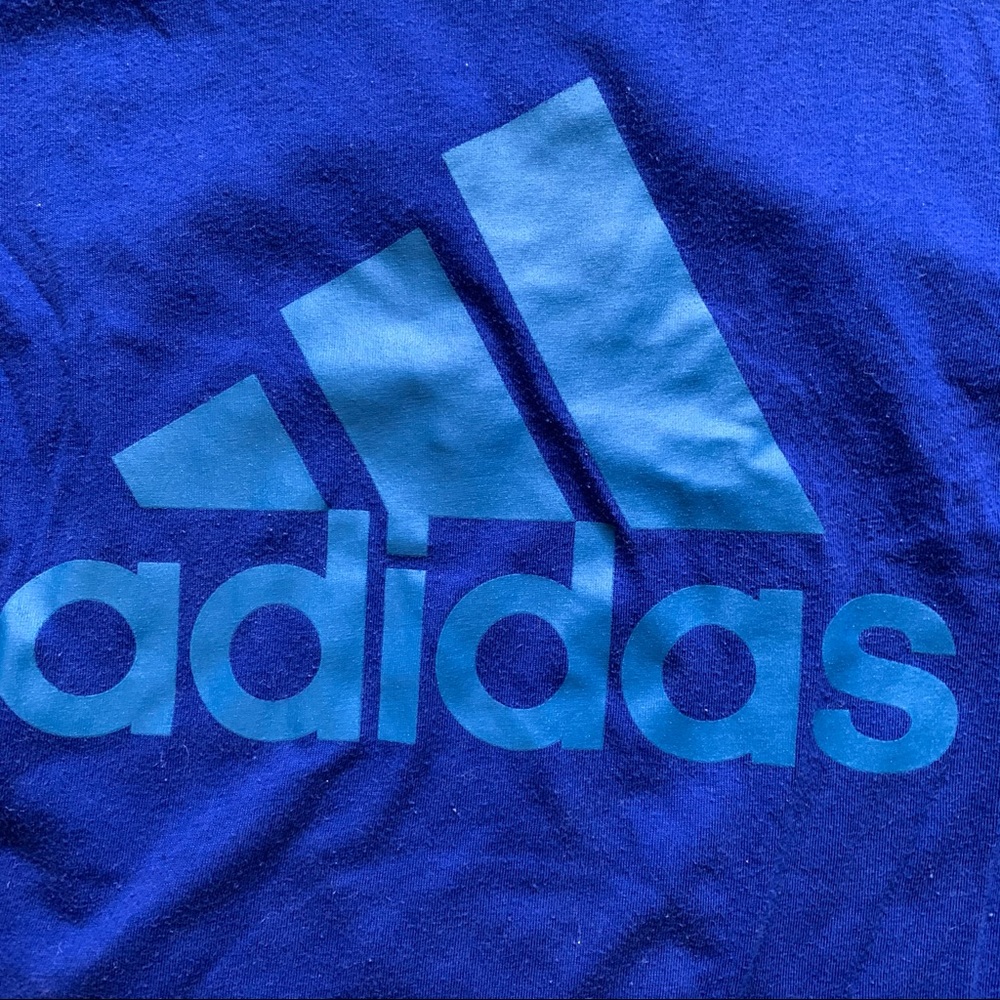 2 Adidas Blue and Green T-Shirts - Picture 3 of 11
